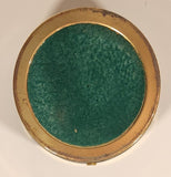 Vintage Studer ReVox Audio Equipment Brown Leather Wrapped Brass Metal Advertising Ash Tray