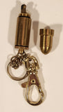 Brass Metal Bullet Cigarette Lighter Clip On Keychain