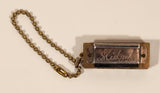 Vintage Midget Japan Miniature Wood and Metal Harmonica Keychain