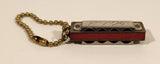 Vintage Midget Japan Miniature Wood and Metal Harmonica Keychain