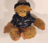 Northeast Imports Monkey In Leather Jacket and Hat 12" Stuffed Plush Toy Hand Puppet