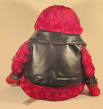 Wal-Mart MTY International Happy Valentine's Day Leather Jacket Pal Sitting Gorilla in Leather Jacket with Leather Wristbands Red 14" Stuffed Plush Toy New with Tags
