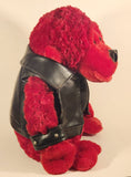 Wal-Mart MTY International Happy Valentine's Day Leather Jacket Pal Sitting Gorilla in Leather Jacket with Leather Wristbands Red 14" Stuffed Plush Toy New with Tags