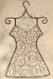 Wire Frame Mannequin Dress 3D Bust Metal Wall Art