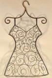 Wire Frame Mannequin Dress 3D Bust Metal Wall Art