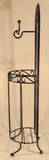 Heart Pattern Ornate 26 1/2" Cast Iron Toilet Paper Floor Stand Holder