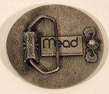 1983 Mead Corporation NSDA National Soft Drink Association 83 Houston 2 3/4" x 3 Metal Belt Buckle
