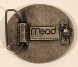 1983 Mead Corporation NSDA National Soft Drink Association 83 Houston 2 3/4" x 3 Metal Belt Buckle