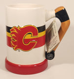 Houston Harvest NHL Calgary Flames Ice Hockey Team Logo 6 1/8" Embossed Ceramic Coffee Mug Cup New with Tags