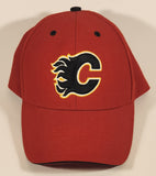 '47 Twins NHL Calgary Flames Ice Hockey Team Red Baseball Cap Hat OSFA Adjustable
