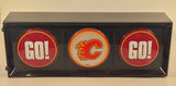 NHL Calgary Flames Ice Hockey Team Go Flames Go Light Up 6" x 16" Plastic Wall Traffic Light Sign