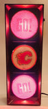 NHL Calgary Flames Ice Hockey Team Go Flames Go Light Up 6" x 16" Plastic Wall Traffic Light Sign