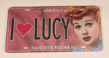 CBS Worldwide I Love Lucy America's Favorite Redhead! Tin Metal Vehicle License Plate New in Plastic