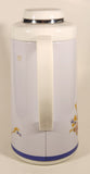 Blue Red Yellow Flower Pattern White 10 1/2" Thermal Water Pitcher Jug