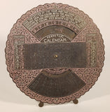 Vintage Brass Metal Perpetual Rotating Disc Calendar Made in India