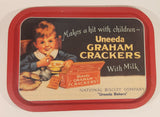 1994 National Biscuit Company "Uneeda Bakers" Uneeda Graham Crackers With Milk 11 1/8" 15 5/8" Metal Beverage Serving Tray