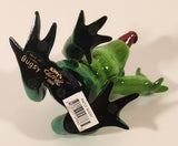 2009 Kitty Critters Bugsy Green Front with Ladybug On It's Tongue 3 1/4" Ceramic Figurine