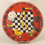 Vintage Casino Gambling Tabletop Games 13" Metal Beverage Serving Tray