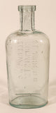 Antique Fellows & Co Chemists St. John N.B. 7 3/4" Tall Embossed Glass Medicine Bottle