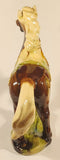 Vintage Chinese Tang Dynasty Brown War Horse with White Mane with Saddle and Medallions Glazed 12 3/4" Ceramic Figurine