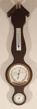 Vintage Barigo Thermometer Barometer Hygrometer White Backed 20 1/4" Wood Weather Station Made in Germany