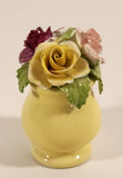 Vintage Stanley Bone China England Miniature Yellow Vase Porcelain Floral Flower Bouquet