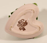 Vintage Stanley Bone China England Miniature Pink Heart Porcelain Floral Flower Bouquet
