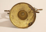 Vintage Captain's Ship Wheel Bell 9" floral Engraved Brass Metal Key Hanger