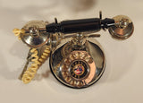 Vintage French Style Petite Telephone Series Fragonard Like Man and Woman Rotary Phone