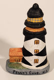 Peggy's Cove, Nova Scotia Lighthouse 4 3/8" Brown Clay Pottery Ornament