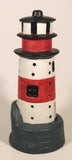 Red and White Striped Lighthouse 7 3/4" Ceramic Candle Holder Lamp Light