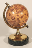 Brass and Green Marble 6 1/2" Old World Globe