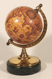 Brass and Green Marble 6 1/2" Old World Globe