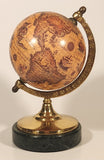 Brass and Green Marble 6 1/2" Old World Globe