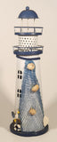Rainbow Multicolored LED Light Up Lighthouse with Fishing Nets Hanging 11" Metal Ornament Lamp