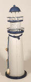 Rainbow Multicolored LED Light Up Lighthouse with Fishing Nets Hanging 11" Metal Ornament Lamp