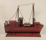 American Flagged Steamship Freighter Tugboat 12 1/2" Tin Metal Boat Model