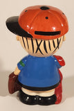 Vintage 1971 United Features Syndicate Peanuts Linus Baseball Player with Glove Hat and Blanket 5 1/2" Ceramic Coin Bank