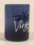 Virginia Blue Ridge Mountains Buck Deer Two Tone Blue 2 1/2" Ceramic Shot Glass