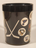 Vintage 1970 Thermo Serv NHL Hockey Team Logos 4" Black Plastic Coffee Mug Cup