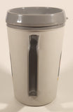 Vintage Aladdin Shell Gas Service Stations Grey 6 5/8" Black Plastic Travel Mug Cup with Lid