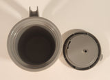 Vintage Aladdin Shell Gas Service Stations Grey 6 5/8" Black Plastic Travel Mug Cup with Lid