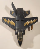 Rare Vintage 1981 Mego Eagle Force V.T.O.L. VTOL Fighter Jet 11 1/2" Long Blue Plastic Air Plane with 1 Missile