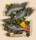 Hawaii Dolphins on Coral Reef 3D Resin Fridge Magnet