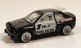2000 Hot Wheels World Racers 2 Ford Escort Rally #1 Police Cops Policia Black with White Doors Die Cast Toy Car Vehicle
