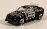 2000 Hot Wheels World Racers 2 Ford Escort Rally #1 Police Cops Policia Black with White Doors Die Cast Toy Car Vehicle