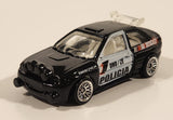 2000 Hot Wheels World Racers 2 Ford Escort Rally #1 Police Cops Policia Black with White Doors Die Cast Toy Car Vehicle