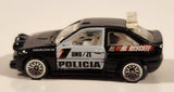2000 Hot Wheels World Racers 2 Ford Escort Rally #1 Police Cops Policia Black with White Doors Die Cast Toy Car Vehicle