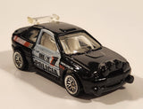 2000 Hot Wheels World Racers 2 Ford Escort Rally #1 Police Cops Policia Black with White Doors Die Cast Toy Car Vehicle