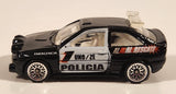 2000 Hot Wheels World Racers 2 Ford Escort Rally #1 Police Cops Policia Black with White Doors Die Cast Toy Car Vehicle